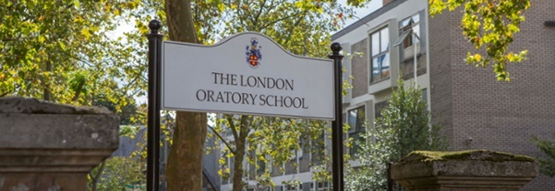 london oratory school sign board